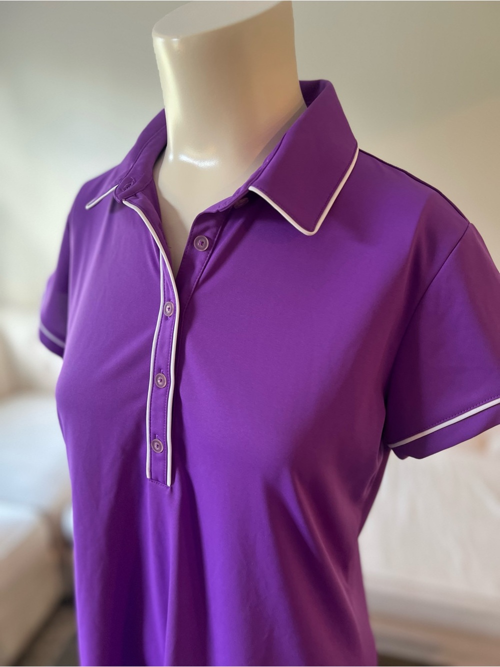 Adidas Women’s Golf Polo Shirt Medium Purple EUC